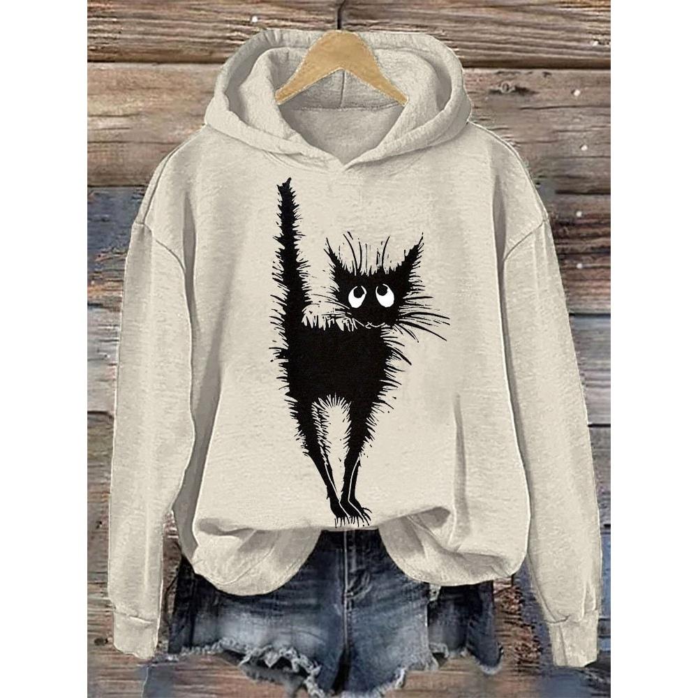 2024 New Women's Hoodie Colour Animal 3d Harajuku Printing Round Neck Tops Sweatshirt Spring/Autumn Fashions Clothing Casual
