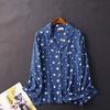 Yume Pajamas Double Gauze Cotton Room Wear Star Pattern Pajamas Marshmallow Cotton Comfortable Loungewear Present Day Day 100% Women's Men's Father's