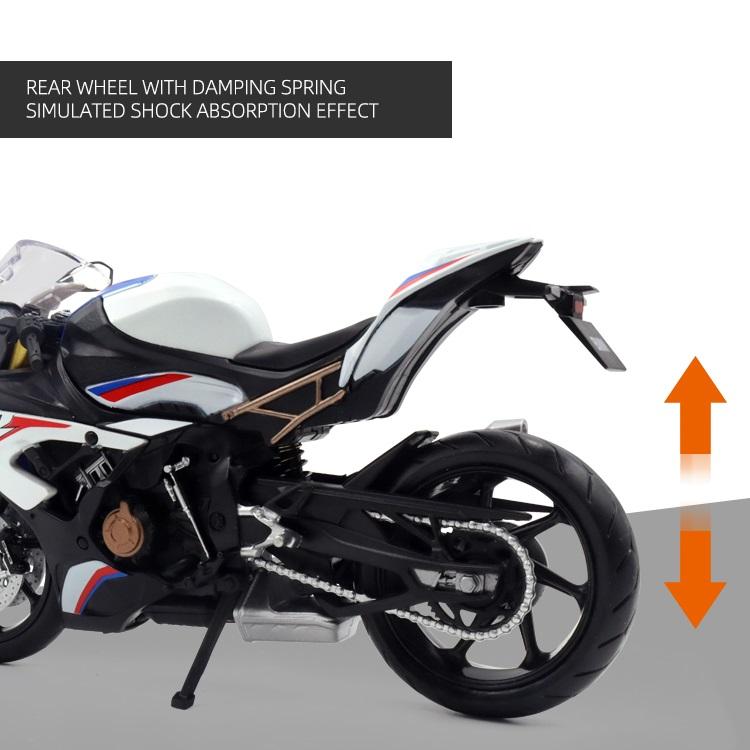 MotoGP BMW S1000RR Simulazione Moto da Corsa Squisito Diecast & Veicolo Giocattolo RMZ city 1:Modello da collezione in lega 12