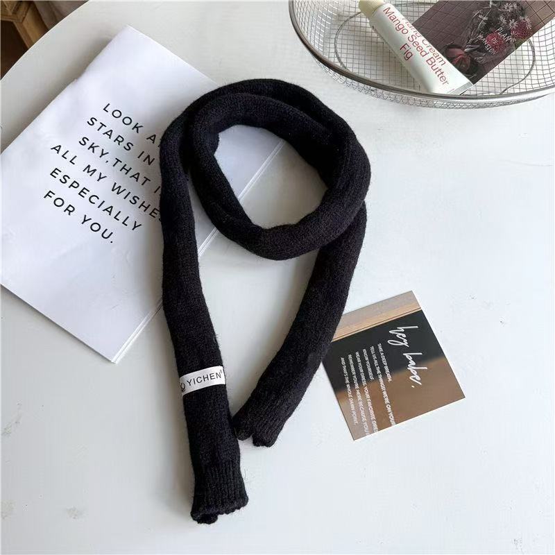 Fashion Blogger~ Korean ins Children's Small Scarf Autumn and Winter Foreign Style Fine Scarf Trendy Children's Babies Wear Scarves