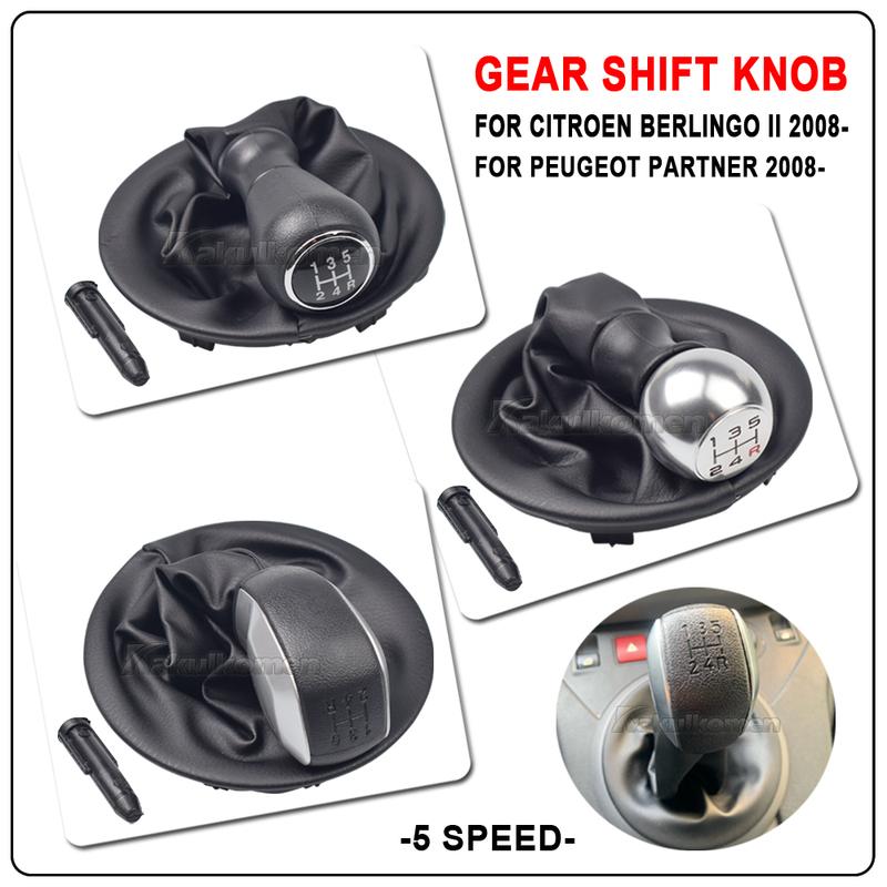 Gear Shift Knob Gaiter Boot Cover For Citroen Berlingo / Peugeot Partner 2008 2009 2010 2011 2012 2013 2014 2015 2016 2017 2018