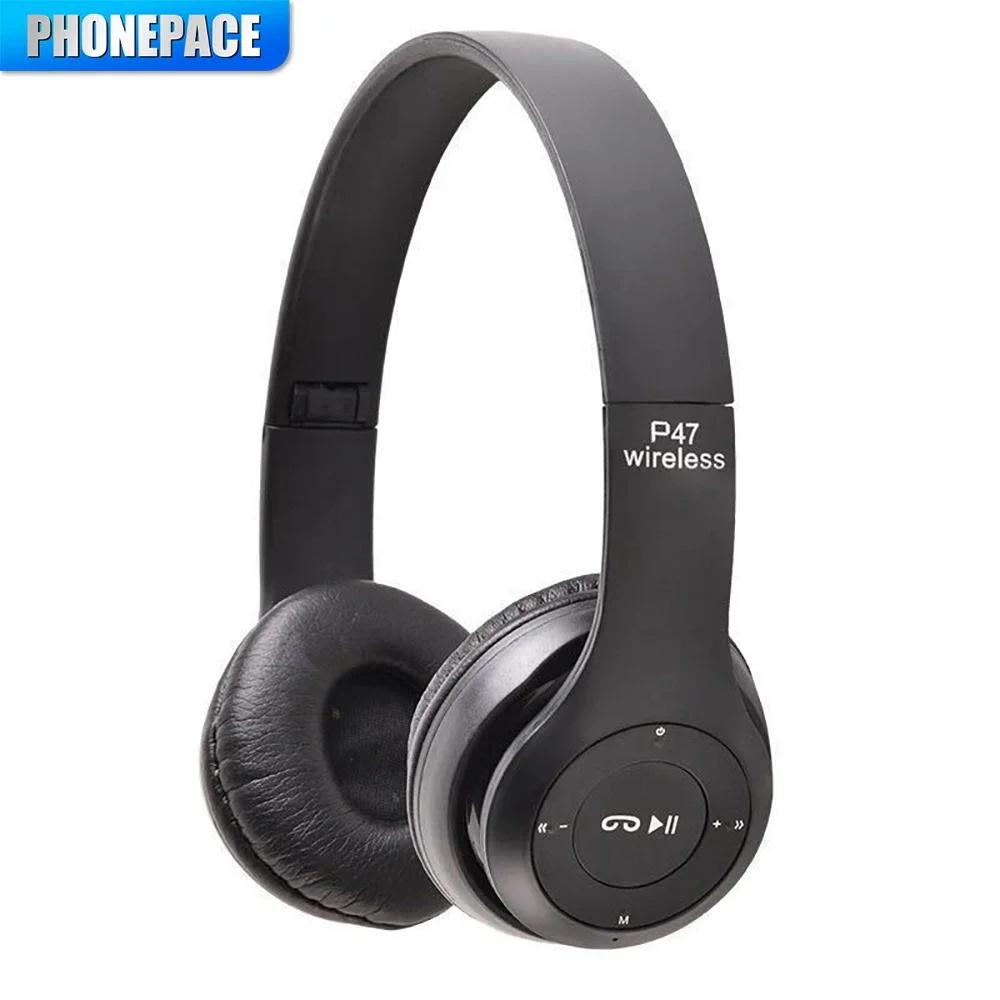 P47 Wireless Bluetooth Headphone With Mic Noise Cancelling Headsets Stereo Sound Earphones Sports Gaming Headphones Supports PC