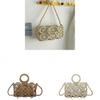 Boho Woven Handbag With Canvas Lining For Casual Beach Day Use