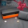PEYNE Genuine Leather Smart Key Case Carbon Card Large Coin Purse Carbon Embossed Calfskin Men's - Fiber, Slots, Capacity, (Outer Black, Interior