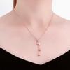 Purple Gold Letter Money Bag Plated With Rose Gold Exquisite Temperament Colored Gold Women'S Necklace