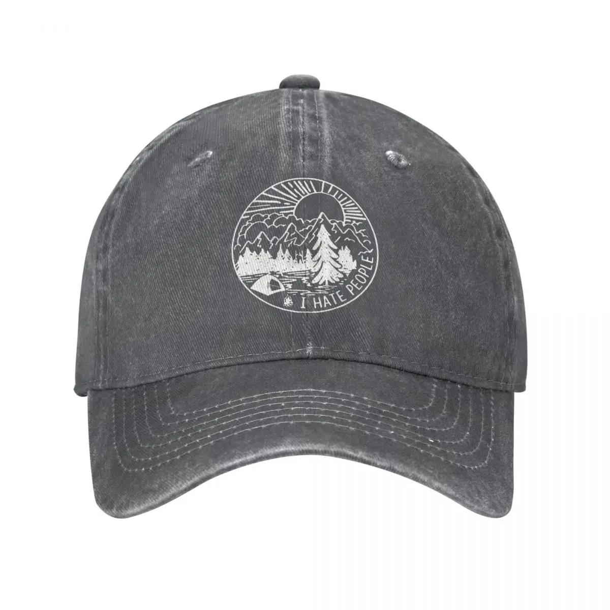 

Hip Hop Washed Cotton I Hate People Baseball Cap Homme Cowboy Hats Snapback Camping Campfire Casquette Gorras Adjustable