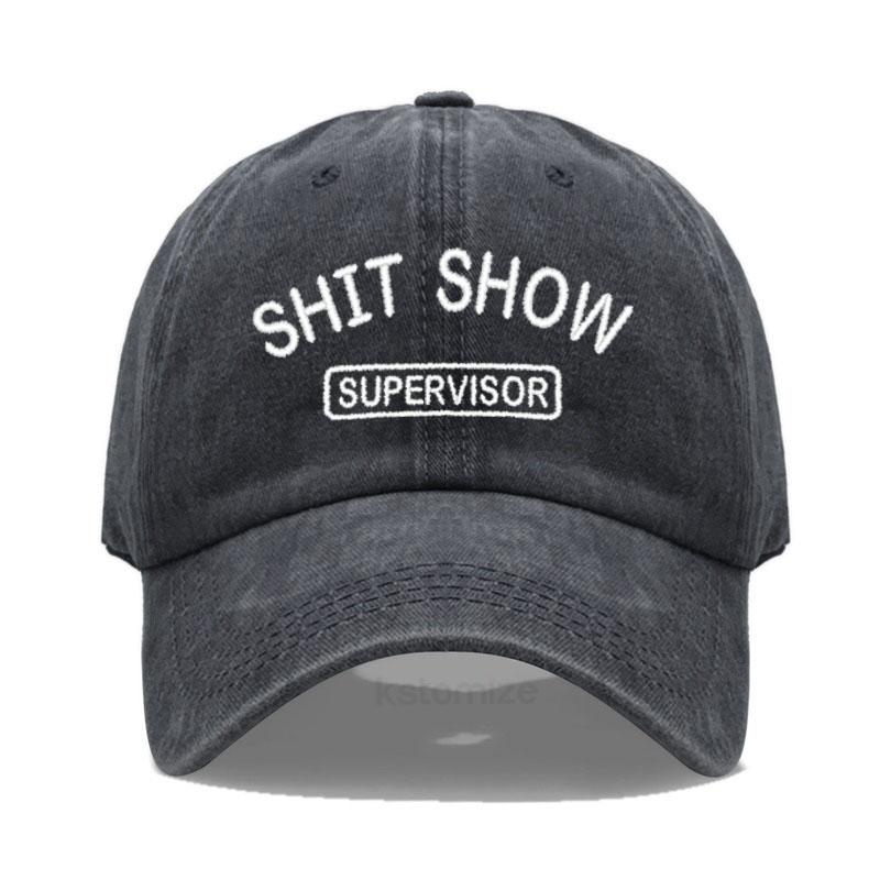 Men's Baseball Cap Women's Sport Golf Caps for Man Washed Cotton SHIT SHOW SUPERVISOR Embroidery Dad Hat Sun Hats Dropshipping
