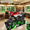 VIKAMA Motorcycle Racing Rug Biker Garage Mat Auto Sport Decor Entrance Doormat Sporty Design Floor Carpet Home Decor