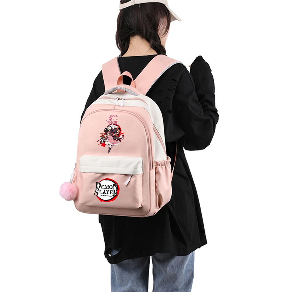 Anime Demon Slayer Printed Backpack for Teenger Student Girl Boy Schoolbag Bookbag Gift Women Large Capacity Waterproof Travel Bag Mochila