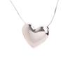 Three-Dimensional Glossy Love Necklace Female Niche Simple Heart-Shaped Peach Heart Neck Chain Collarbone Chain