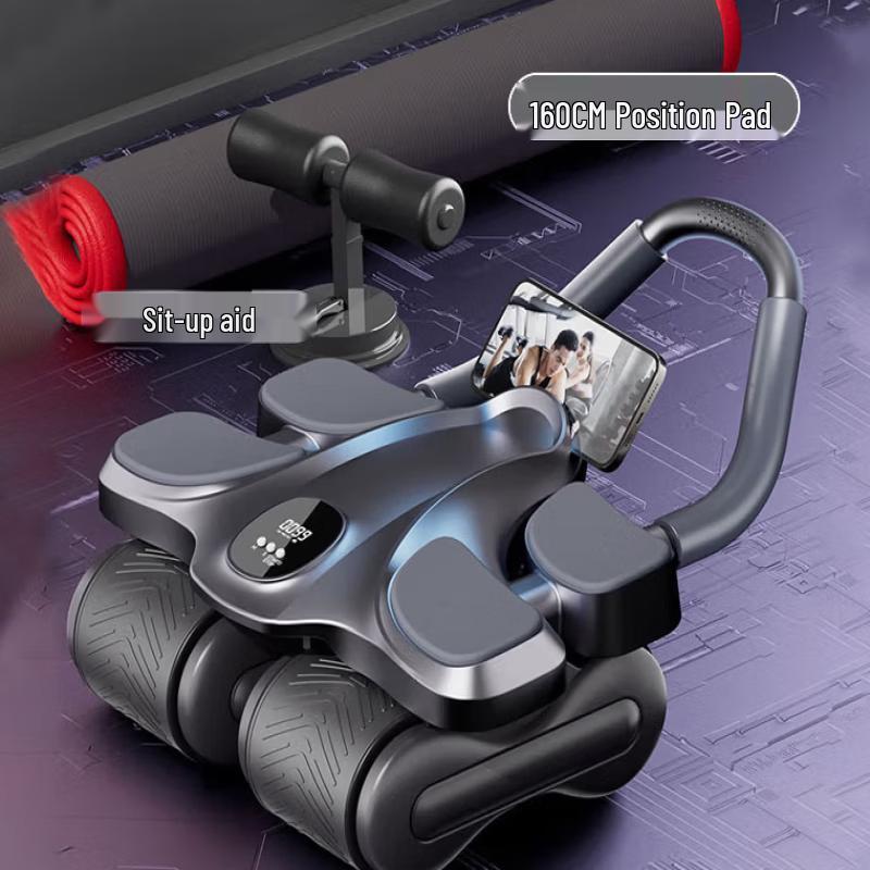 

Smart Automatic Rebound Four-wheel Abdominal Roller with Elbow Support