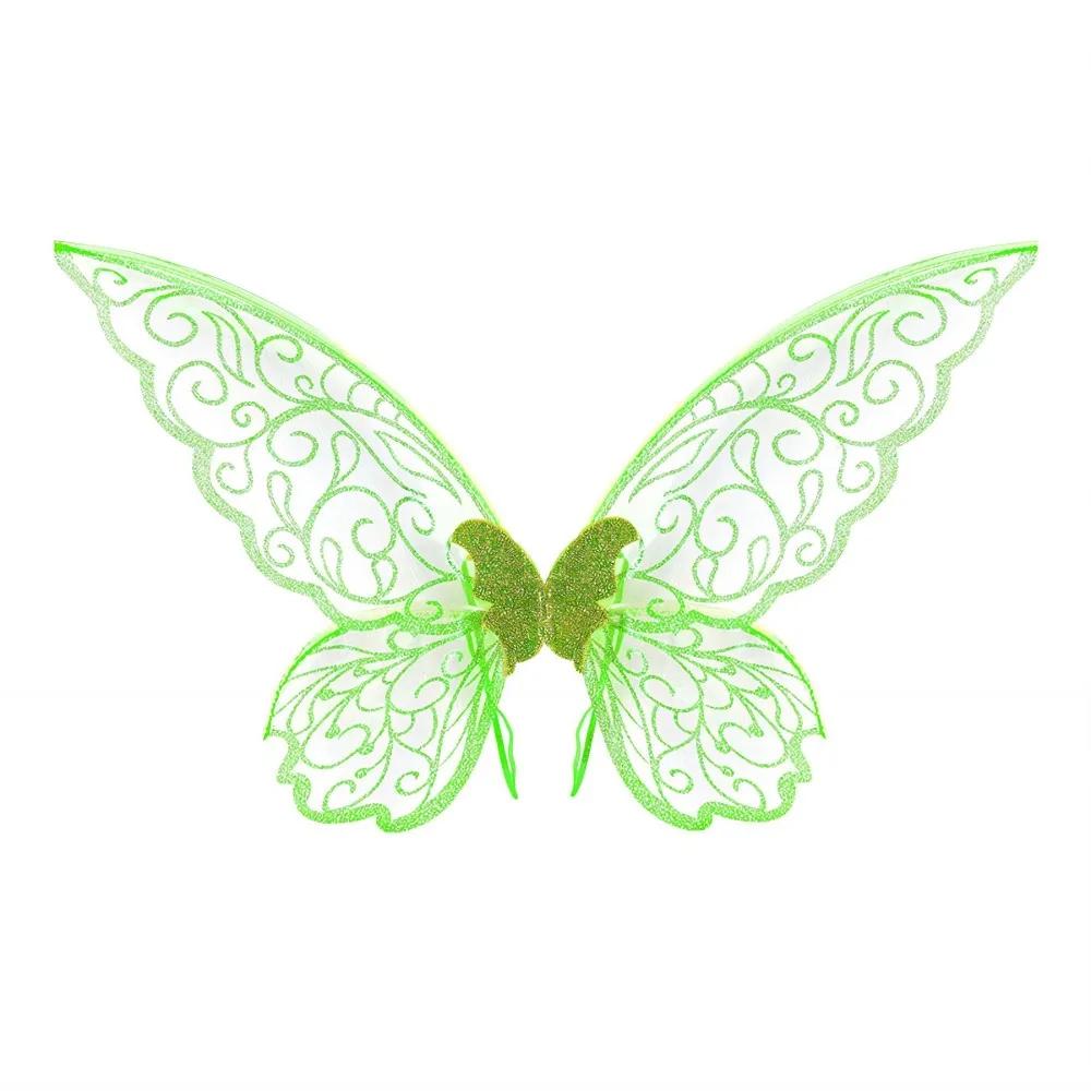 Fantasy Colorful Butterfly Fairy Wings Organza Sparkle Cosplay Wings Handmade Elf Wings Costume for Adult Kid