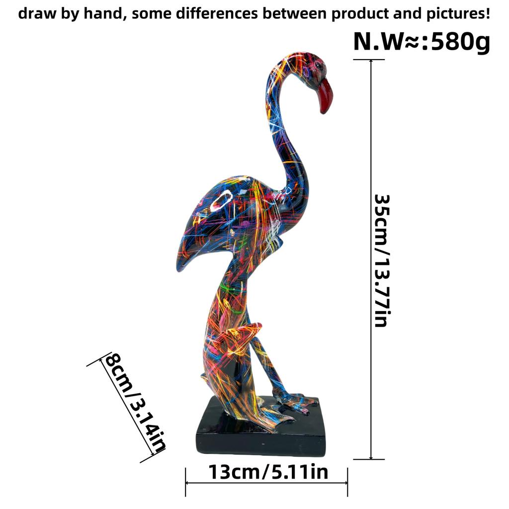 New Flamingo Ornaments Colorful Resin Crafts Home Living Room Entrance TV Cabinet Decoration Gifts