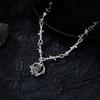 Punk Gothic Thorn Rose Pendant Necklace Women's Y2k Retro Sweet Cool Hip Hop Accessories Harajuku Party Zircon Gifts