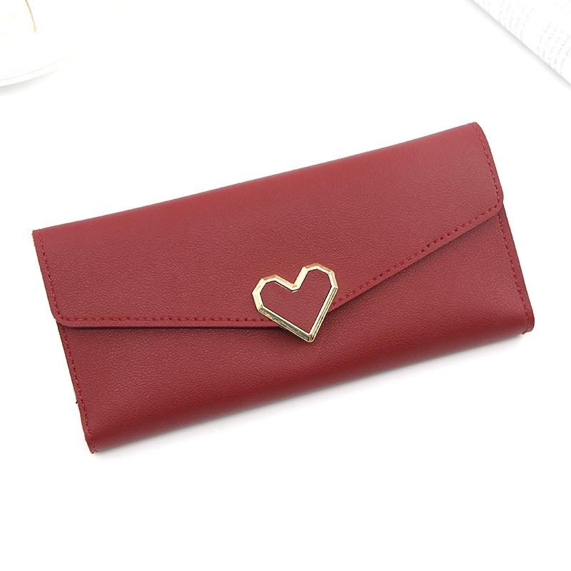 2024 Women's Long Heart-Shaped Wallet with Multi-Card Slots and Phone Compartment