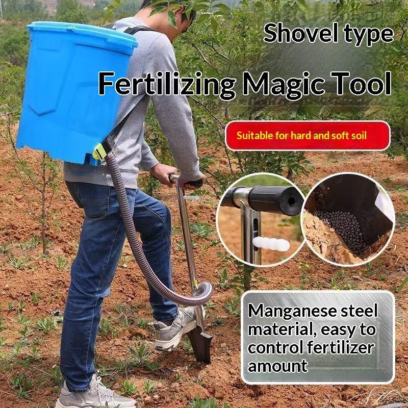 Manual Granular Fertilizer Applicator Labor Saving Adjustable Output For Agricultural Corn Cane Vegetable Garden Fertilizing