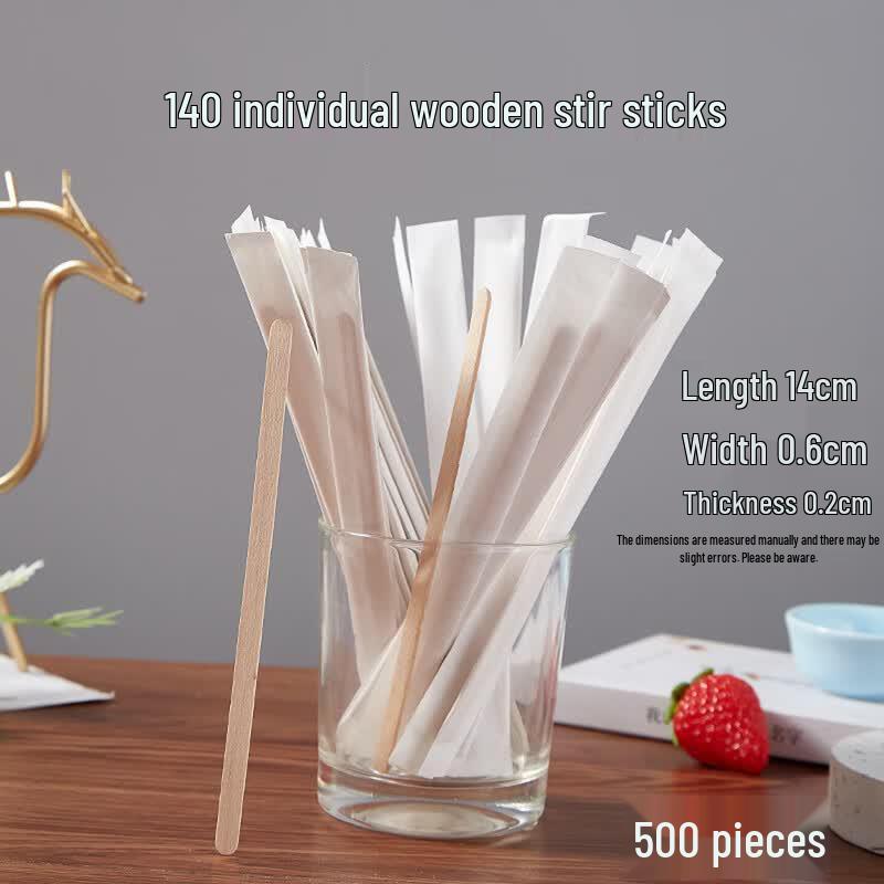FATTBAO Disposable Wooden Stirrers & Straws