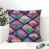 Romantic French pink decorative flowers Pillow Case linen pillow case sofa home decor cushion cover cushion cove