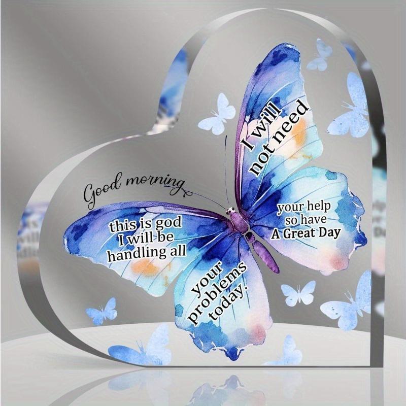 

Butterfly Christian Keepsake - Elegant Inspirational Desk Decor for Women чистый