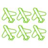 100Pcs Cute Paper Clips Plane Shape Design Covered Wire Bright Color   Paperclips for Scrapbook Card Papercraft