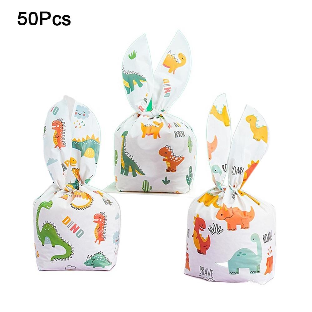 50 Buc Pungi Urechi Lungi Iepure Desen Animat Model Animal Pungi pentru Bomboane Cadou Pungi Ambalare Fursecuri Gustare