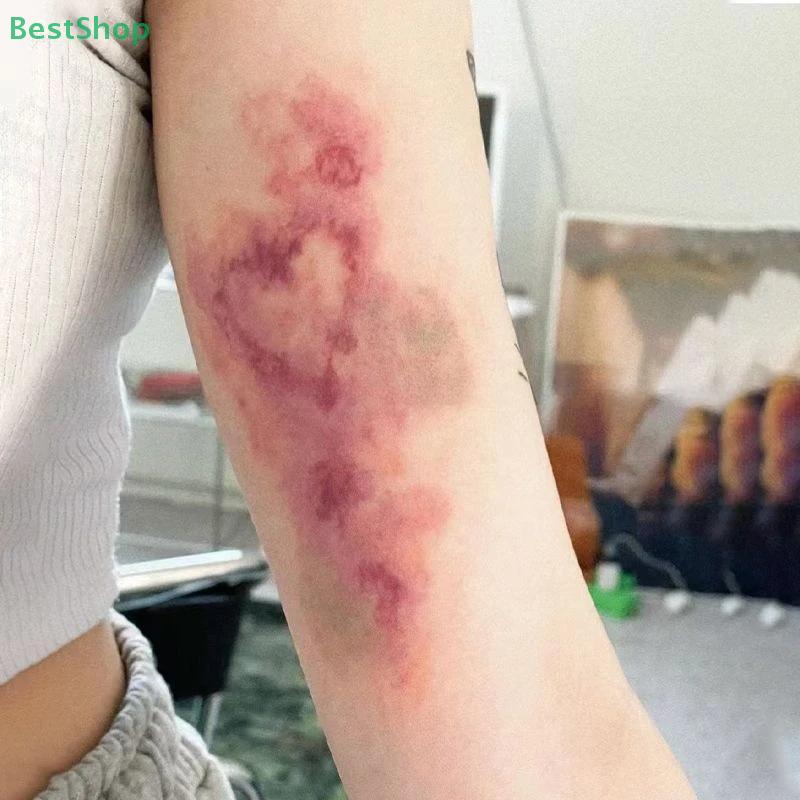 Colorful Bruise Tattoos Fake Tattoo Halloween Makeup Rainbow Heart Scar Temporary Tattoo Stickers Cosplay Body Art