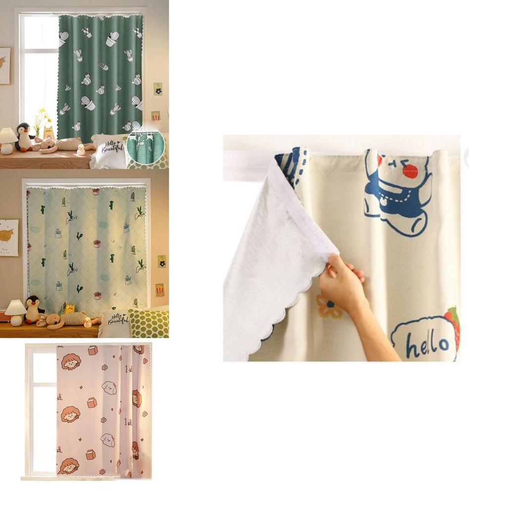 Plush Blackout Curtain With Cartoon Design For Stylish Window Decoration And Privacy