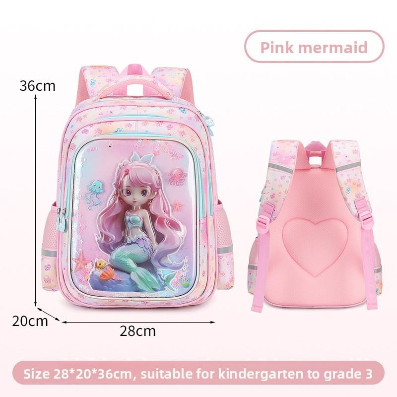 Kids Unicorn Waterproof School Backpack With Spinal Support For Elementary Students