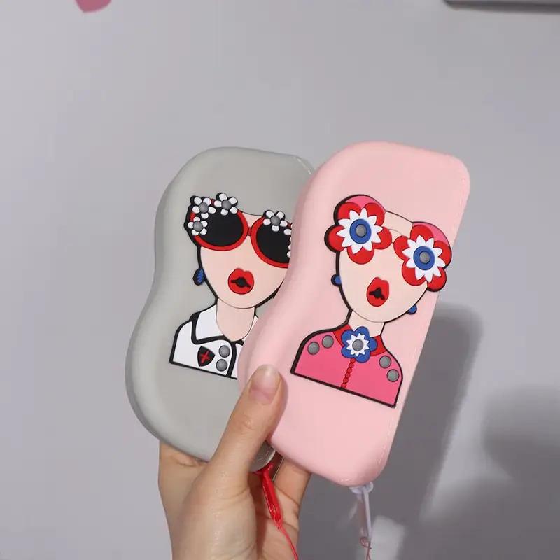Multifunctional Silicone Glasses Bag Dustproof Cartoon Silicone Eyeglasses Case Coin Purse Waterproof Sunglasses Storage Clip