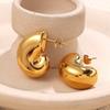 INS Wind Stainless Steel Earrings 18k Gold-plated Water Drop Stud Earrings Personalized Jewelry