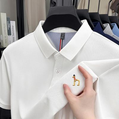 Pánské tričko s přímým prodejem pro e-commerce, ležérní klopové polo tričko s límečkem, pánský top