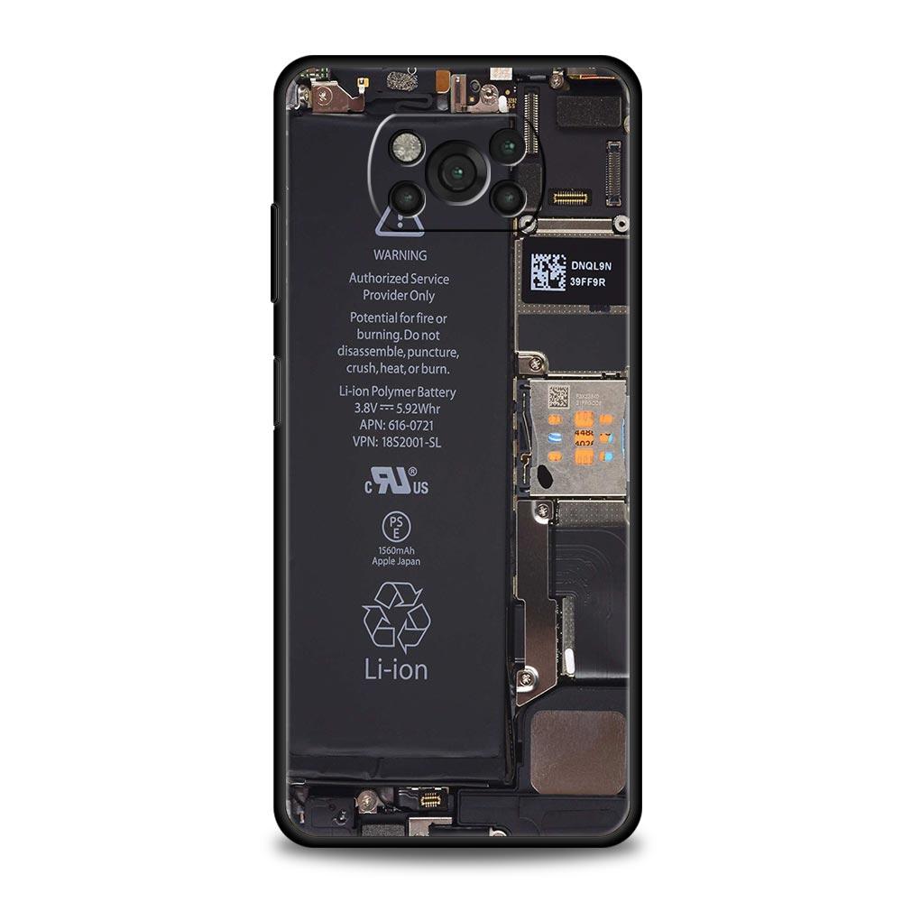 Main Circuit Board Pattern Phone Case for Xiaomi Poco F7 F6 F5 F4 F3 X6 X5 X4 X3 NFC F7 Ultra M4 C51 C55 GT 5G Soft TPU Cover