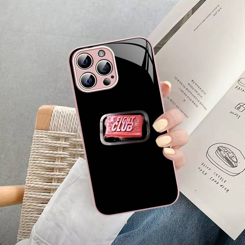 M-Movie F-Fight Club Tempered Glass For Iphone 14 13 12 11 Pro Mini XS MAX 14Plus X XS XR Cover