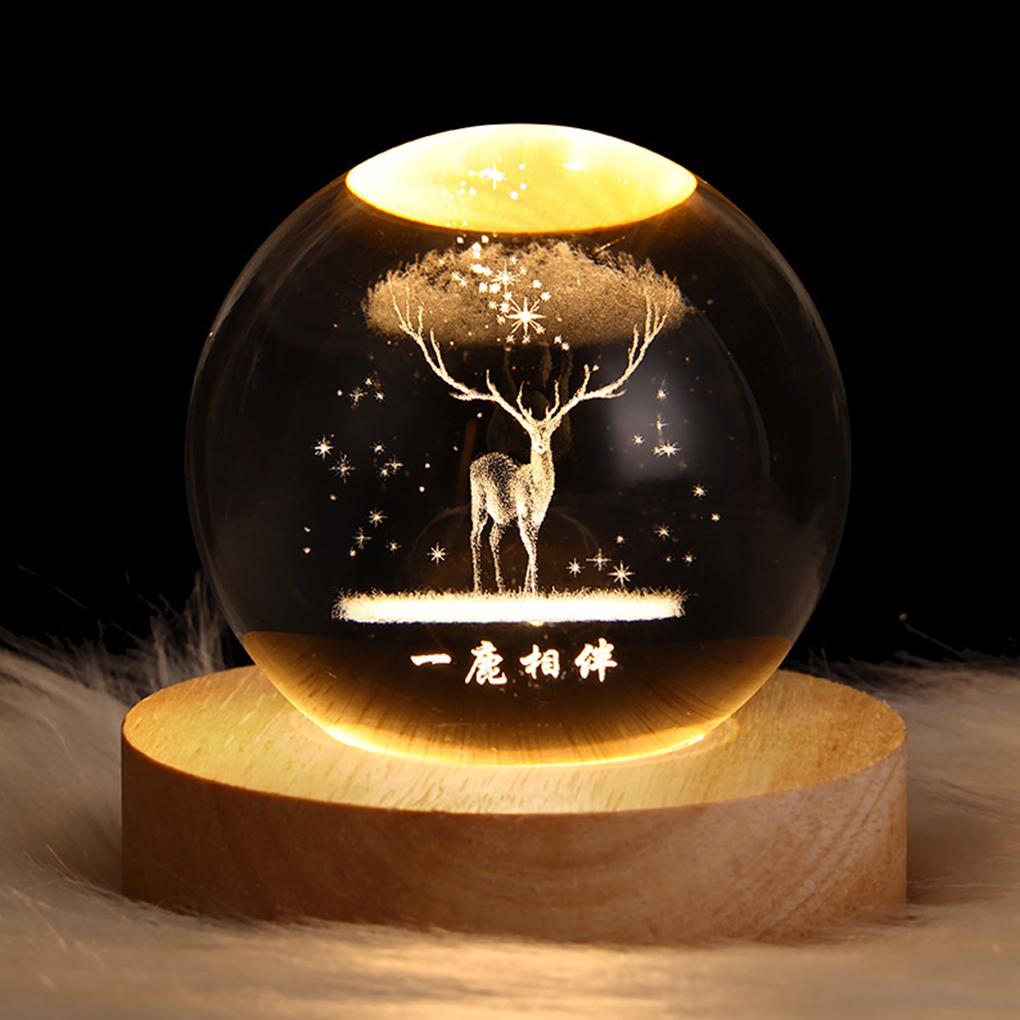 LED Night Light With Exquisite Craft And Smooth Line Bedroom Decor Ball Night Light Bedside Light