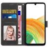 Für Samsung Galaxy A24 4G (162,1 x 77,6 x 8,3 mm) Sturzsichere Leder-Handyhülle Ständer Brieftaschen-Klapphülle mit Riemen