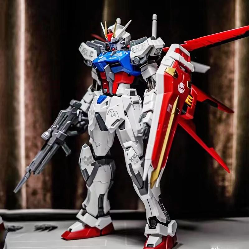 HG 1/144 Strike Dog Fighter GAT-X105 Mech Bausatz Modellbausätze Actionfiguren Jungen Spielzeug Schreibtischdekoration Geschenke Sammlerstück