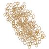 100pcs Colorful Star Love Shape Braids Ring Clips Cute Metal Braid Hair Ring Accessories for Party Daily Events Golden