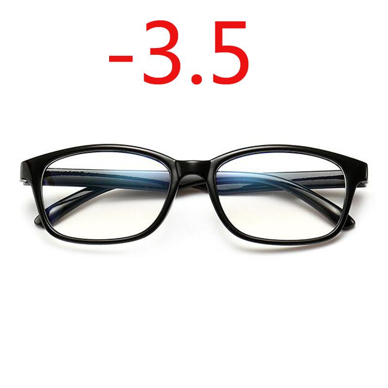 -1.0 -1.25 -1.50 -1.75 -2.0 -2.5 -3.0 To -4.0 Finished Myopia Glasses Women Men Short Sight Eyewear Black Blue Red Frame