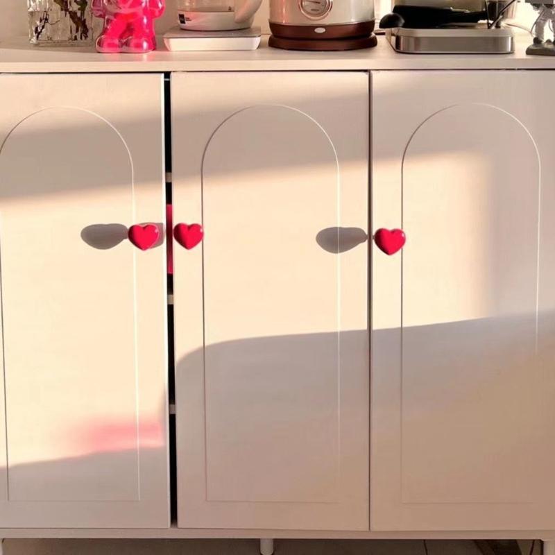 4PCS Toilet Press Button Heart Shaped Press Tank Push Buttons Creative Bathroom Accessory