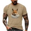 Herren Lustiger Tier-Spruch Print Vintage T-Shirt, Locker Atmungsaktiv Sommer Freizeit Oberteil