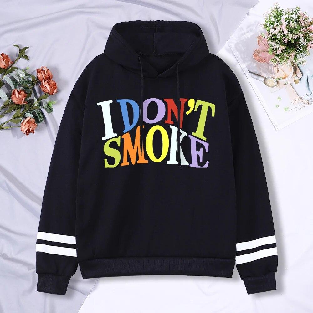 I Don't Smoke Street Printing Hoodie Unisex Personalitate Hip Hop Casual Hoodie Crewneck Fleece Pulovere Sport Cald Hoodie Unisex