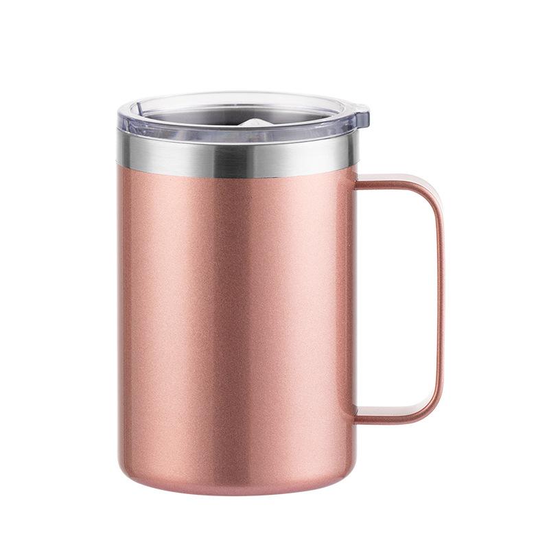 New Double Wall Stainless Steel Coffee Mug 12oz 16oz Tea Cup 350ml 450ml Insulated Thermos Vacuum Mugs Handle