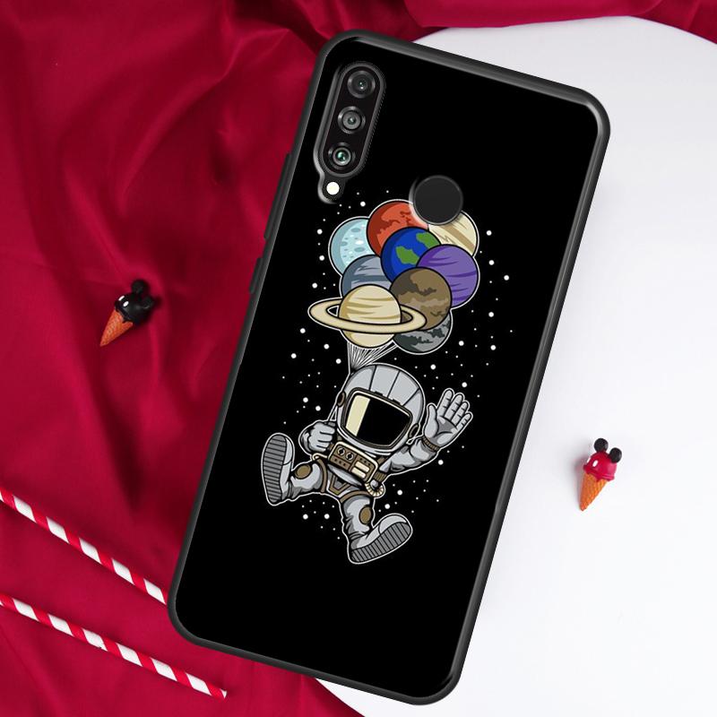 Aesthetic Space Moon Astronaut For Huawei Nova 9 SE 10 5T Y90 Y70 Y60 Y61 Y91 Y72 12i 12s 11i P60 Pro P20 P30 P40 Lite Case