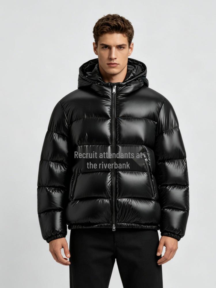 Herren Kapuzenjacke aus Baumwolle | Einfarbige Winter Freizeit Sportbekleidung - Hochwertiger Kälteschutz