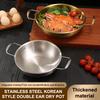 Stainless Steel Dry Pot Instant Noodle Lamian Noodles Pot Seafood Golden Noodle Pot Small Soup Pot Instant Noodles Two Ear Pot