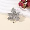 Vintage Maple Leaf Brooch With Antique Finish And Sparkling Rhinestones Antique Jewelry For Elegant Outfit Enhancement