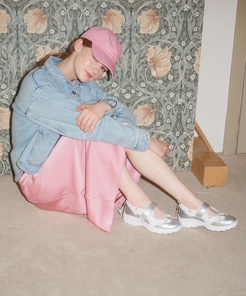 Tthone Freya Strap Velcro Sneakers 4Cm [Silver]