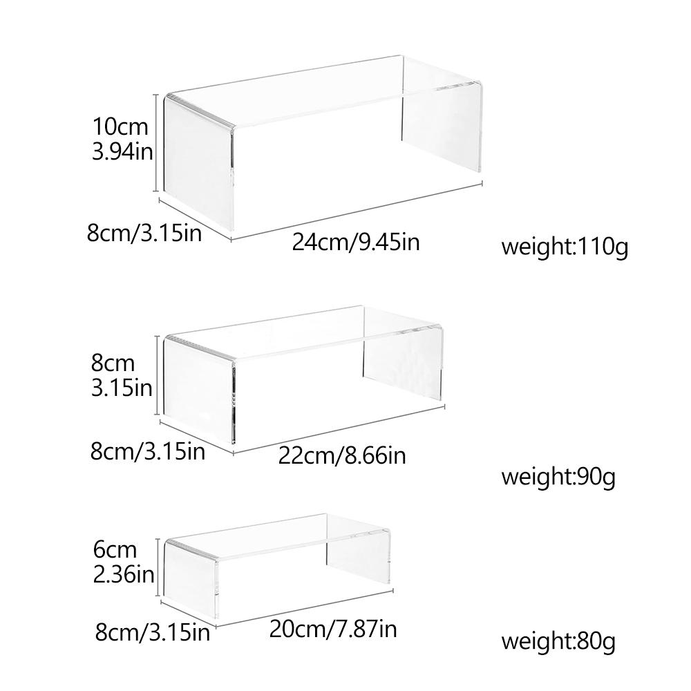 Przezroczysty Akrylowy Stojak Podwyższający do Ekspozycji Ciast Półka Ekspozycyjna na Biżuterię Stojak na Babeczki Wyposażenie Witryny do Cukierków Deserów Figurek Półka