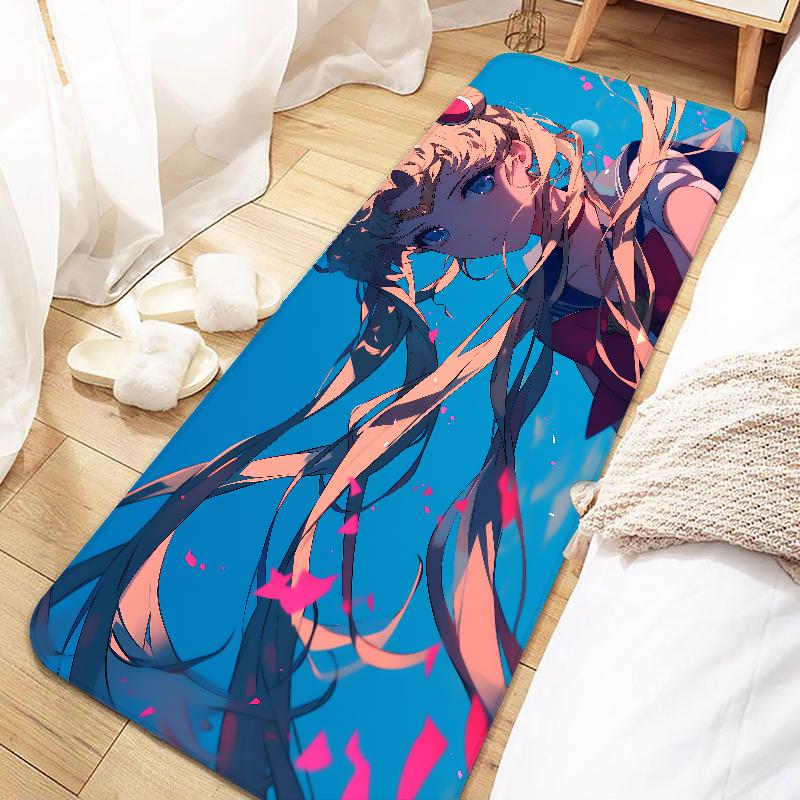 Japan Anime Cute S-Sailor M-MoonS Door Mat Entrance Non-slip Washable Kitchen Carpet Living Room Hallway Rugs Bathroom Bath