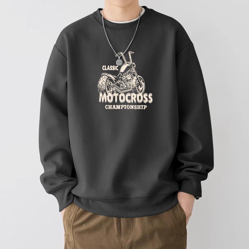 

Men s 420g Heavyweight Crewneck Sweatshirt, Spring/Autumn Retro Style, Trendy Loose Fit Jacket for Teens. XL (150-180 lbs)